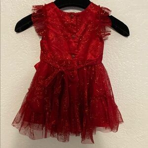 Jona Michelle Red Glitter Formal Dress